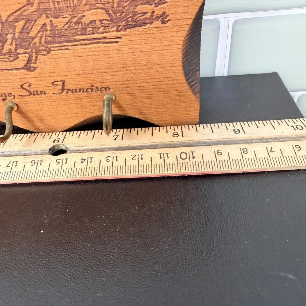 Vintage Redwood Golden Gate Bridge Key Holder Muir Woods